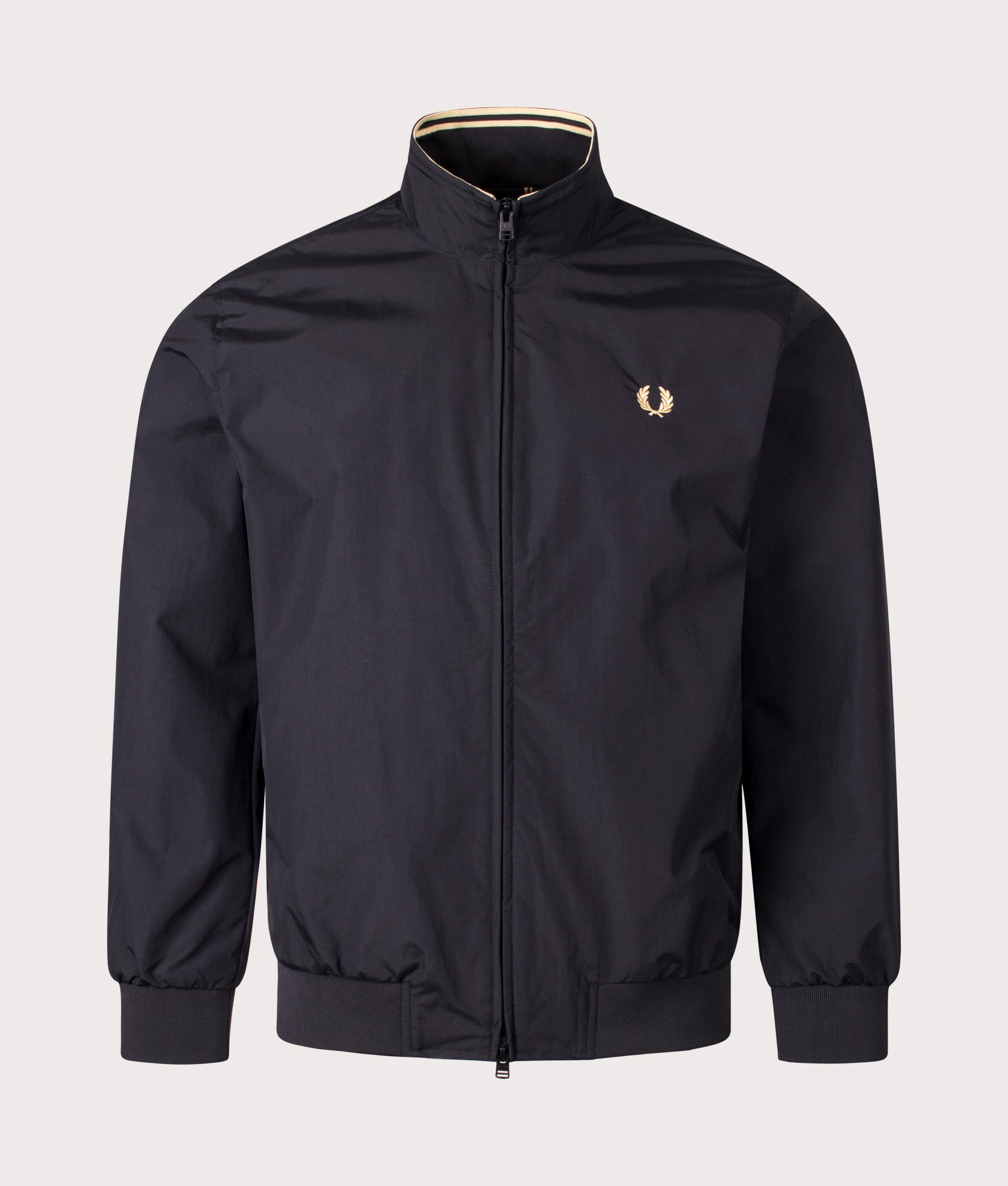  Fred Perry Brentham Jacket in Black at EQVVS Menswear. Front shot. 