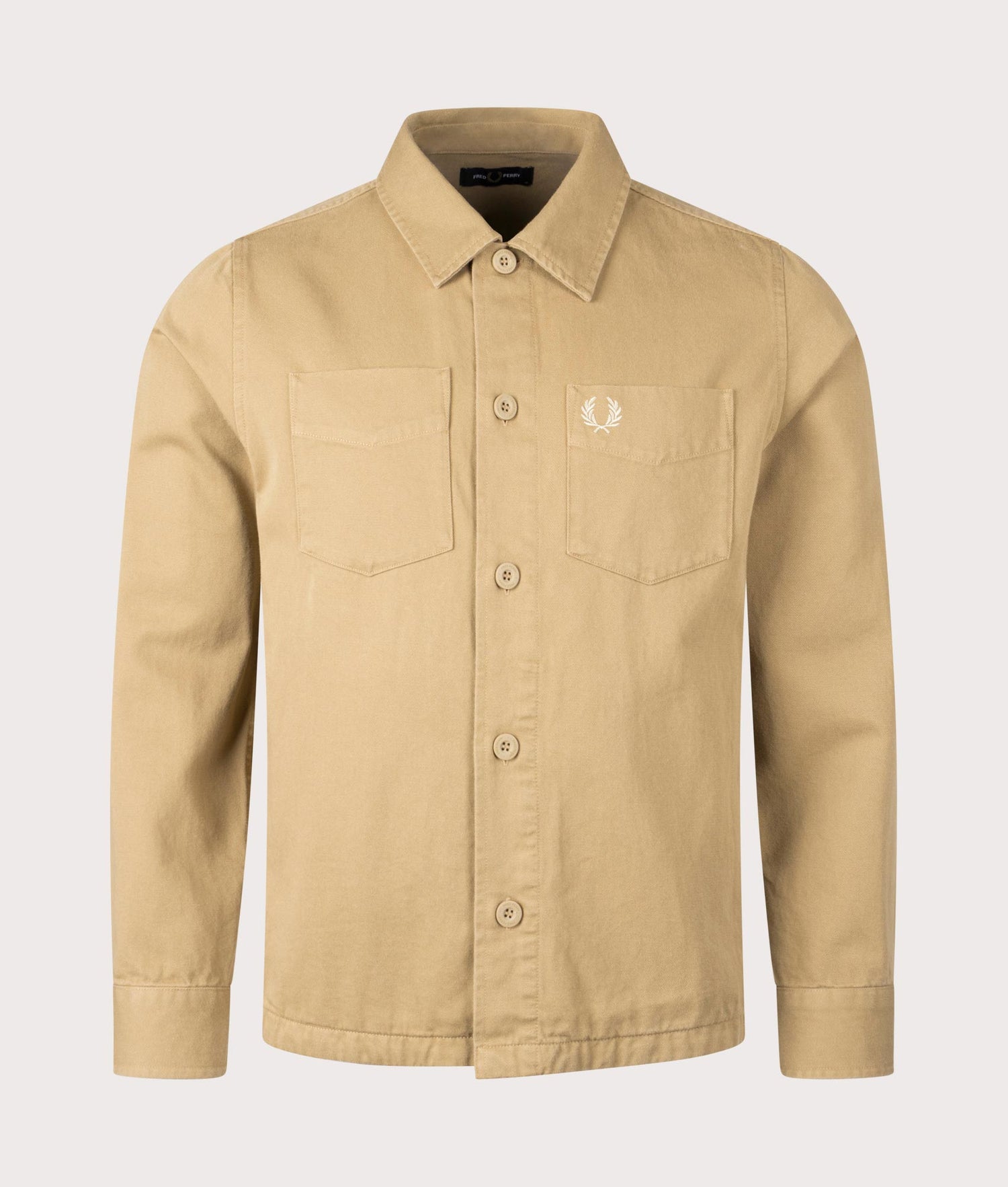 Twill Overshirt Warm Stone | Fred Perry | EQVVS