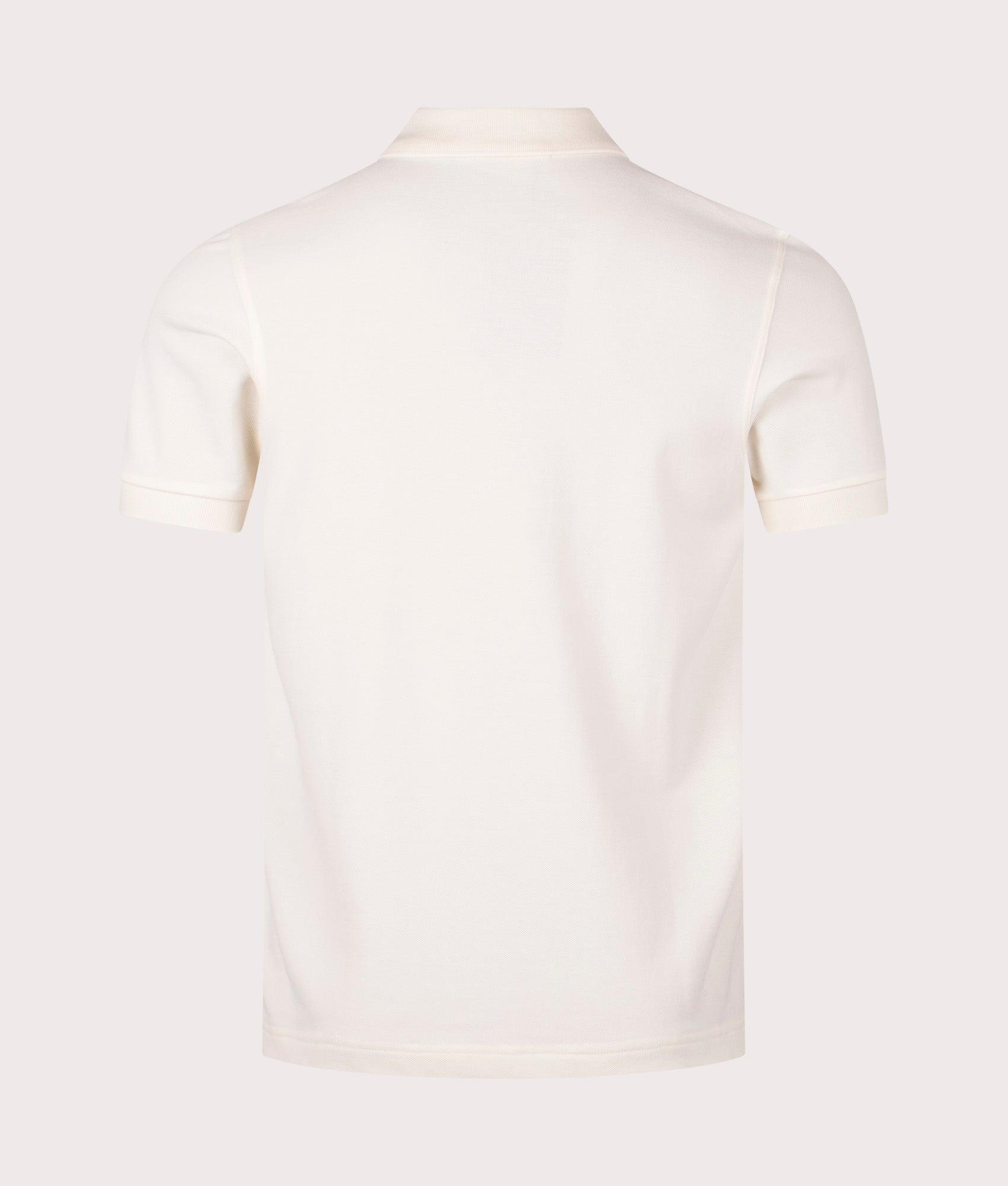 The Fred Perry Polo Shirt in Ecru. Shot at EQVVS. Reverse shot.