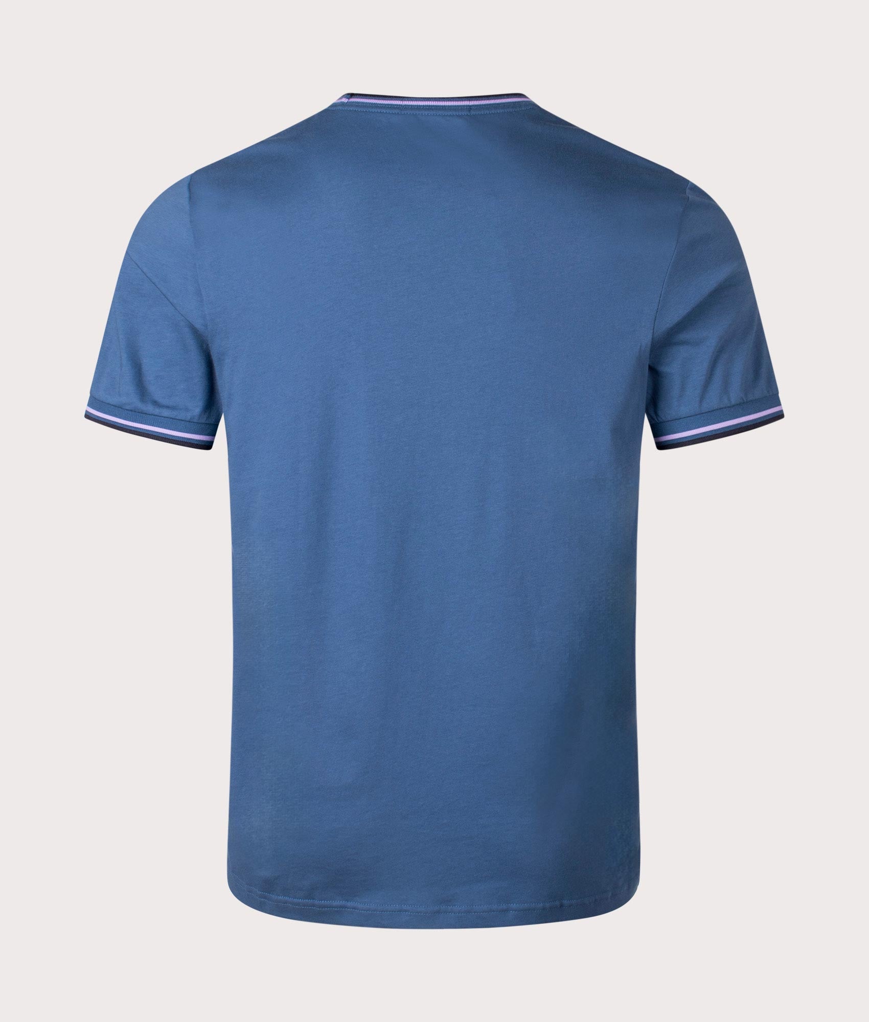 Fred Perry Twin Tipped T-Shirt in Midnight Blue/Ultra Violet/Navy, 100% Cotton. At EQVVS Menswear. Back shot