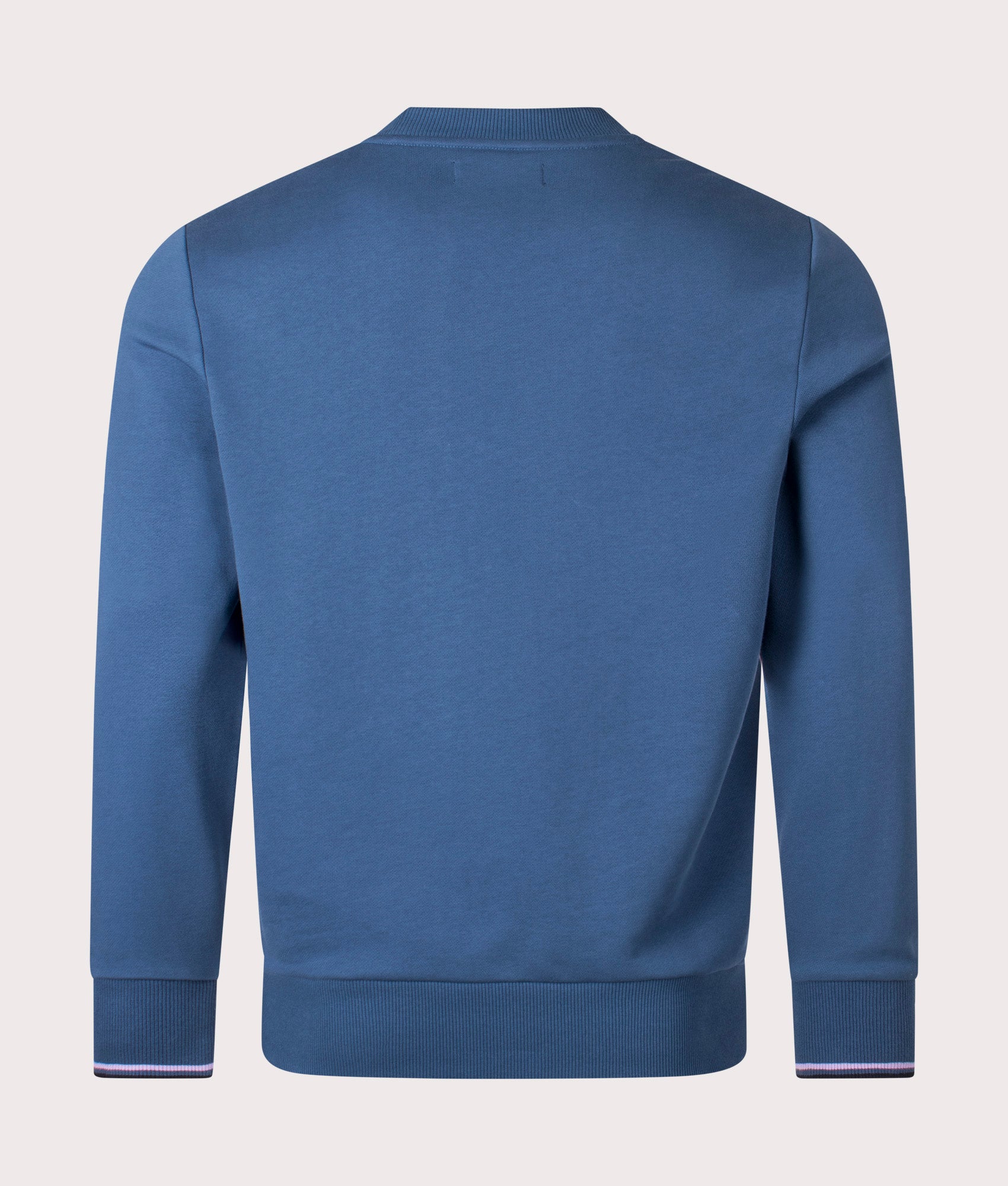 Fred Perry Crew Neck Sweatshirt Blue. Shot at EQVVS. Reverse shot. 