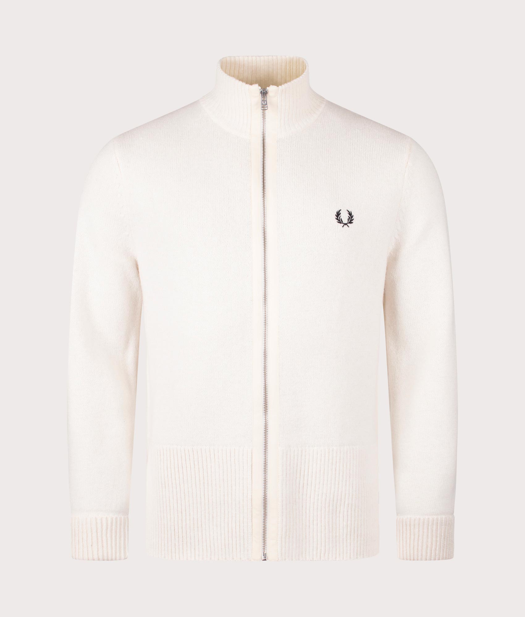 Regular Fit Chunky Rib Zip Through Cardigan