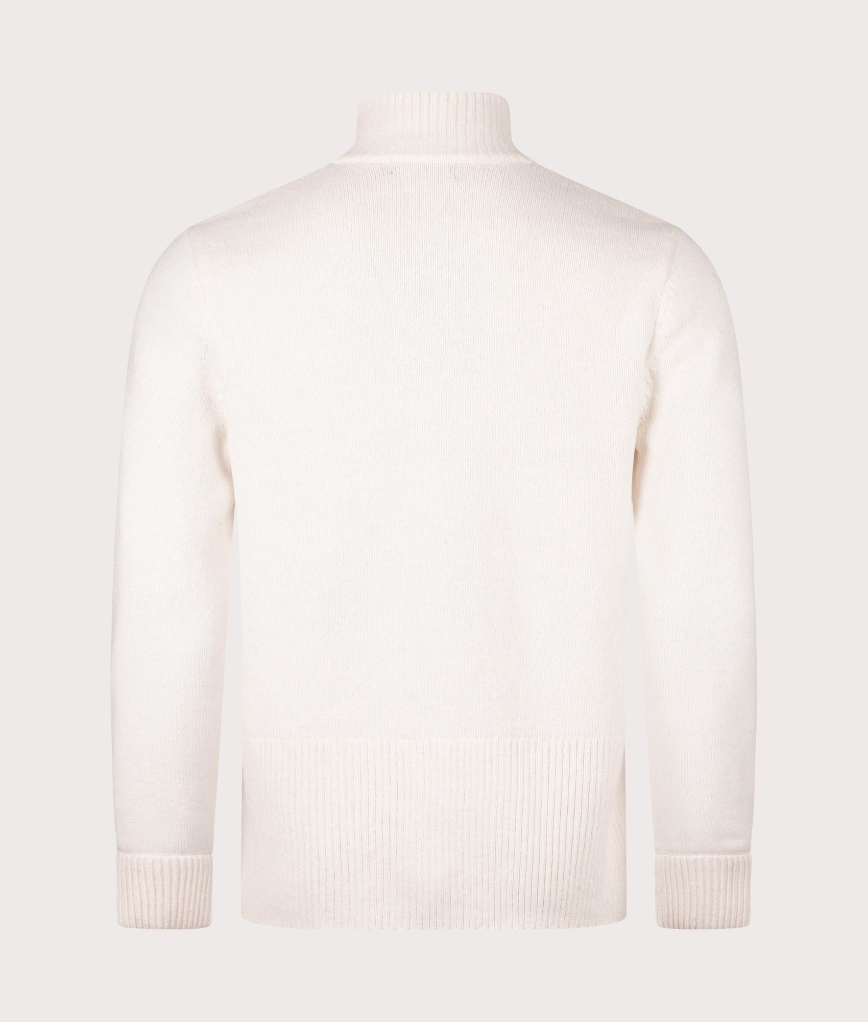 Chunky Rib Zip Through Cardigan In Ecru | Fred Perry | EQVVS