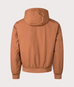 Fred Perry Hooded Brentham Jacket in Marmalade at EQVVS. Back Shot. 