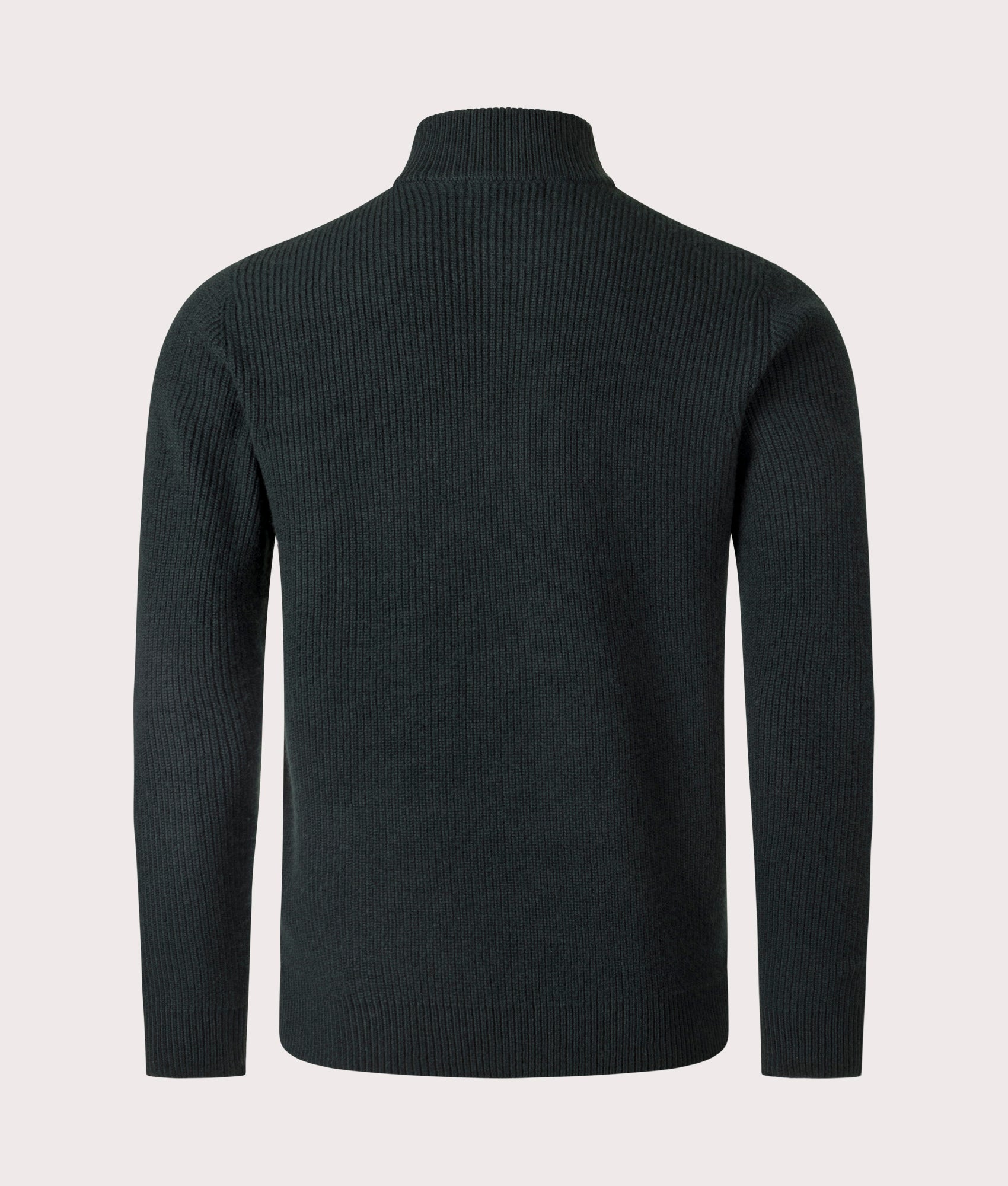 Textured Quarter Zip Jumper in Night Green | Fred Perry | EQVVS