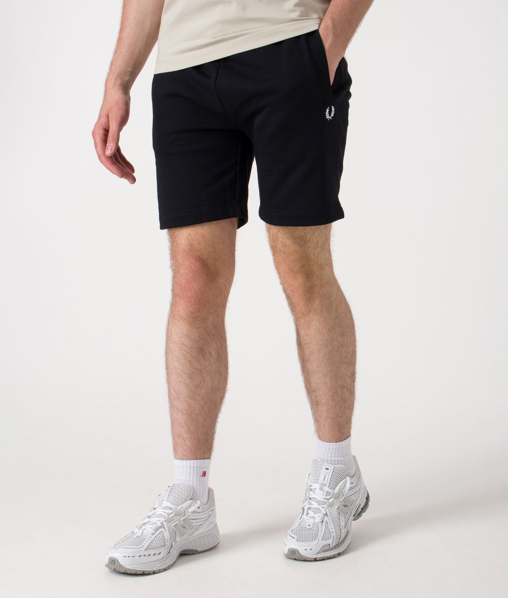 Classic Sweat Shorts. shot by EQVVS. Side angled shot.