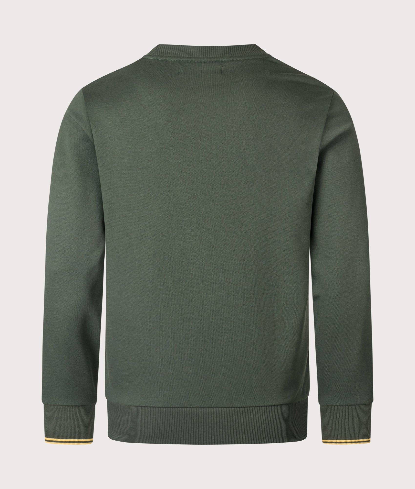 Fred Perry, Crew Neck Sweatshirt, Court Green, Eqvvs Menswear, Back shot angle