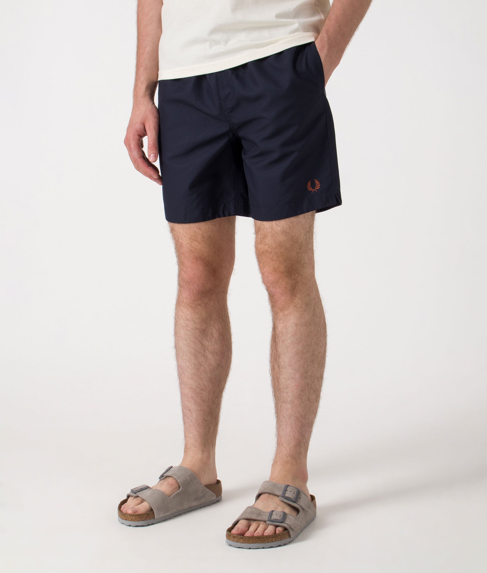 Classic Swimshorts. Shot by EQVVS. Side angled detail shot.