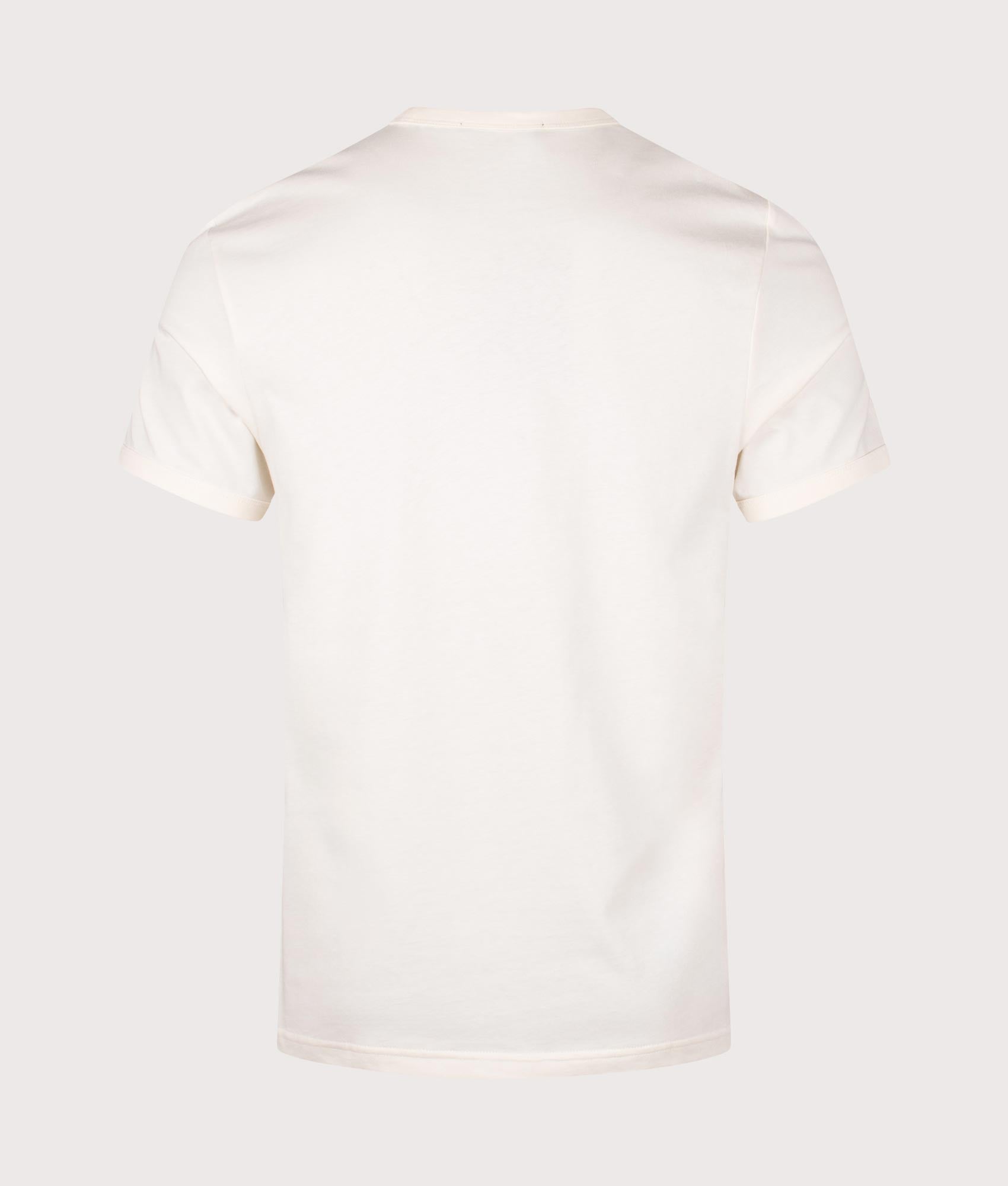 Fred Perry Ringer T-shirt in Ecru, 100% cotton at EQVVS. Back shot. 