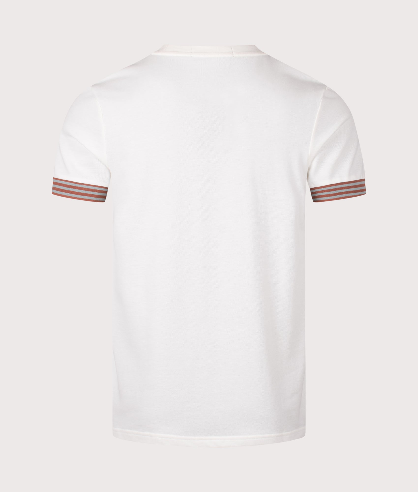 Fred Perry Striped Cuff T-Shirt in Light Ecru. Shot at EQVVS. 