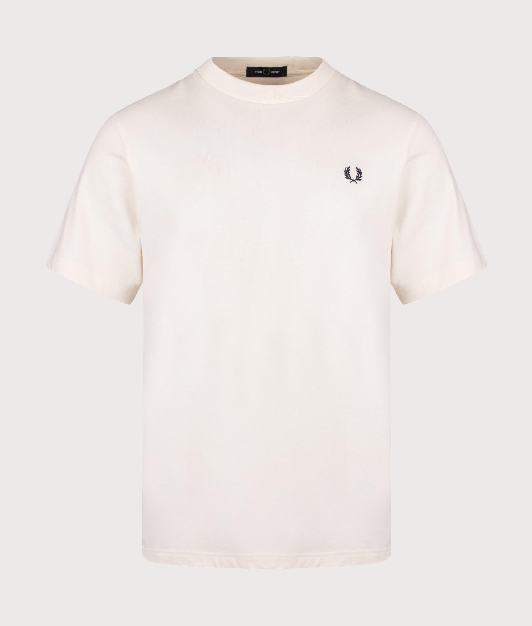 Embroidered Champion T-Shirt in Ecru | Fred Perry | EQVVS