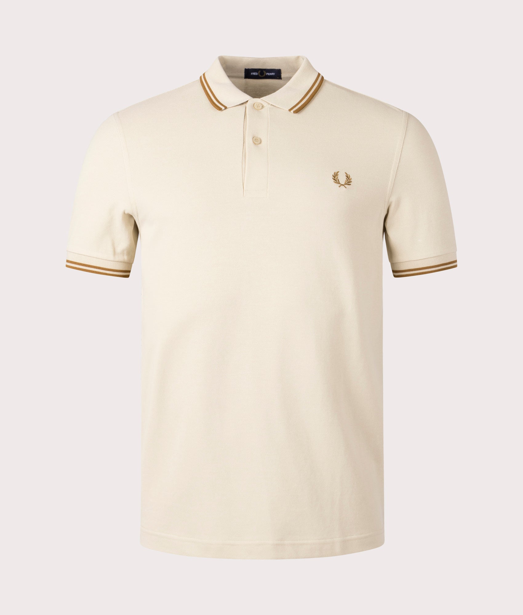 Twin-Tipped-Fred-Perry-Polo-Shirt-Oatmeal/Dark-Caramel-Navy-Fred-Perry-EQVVS