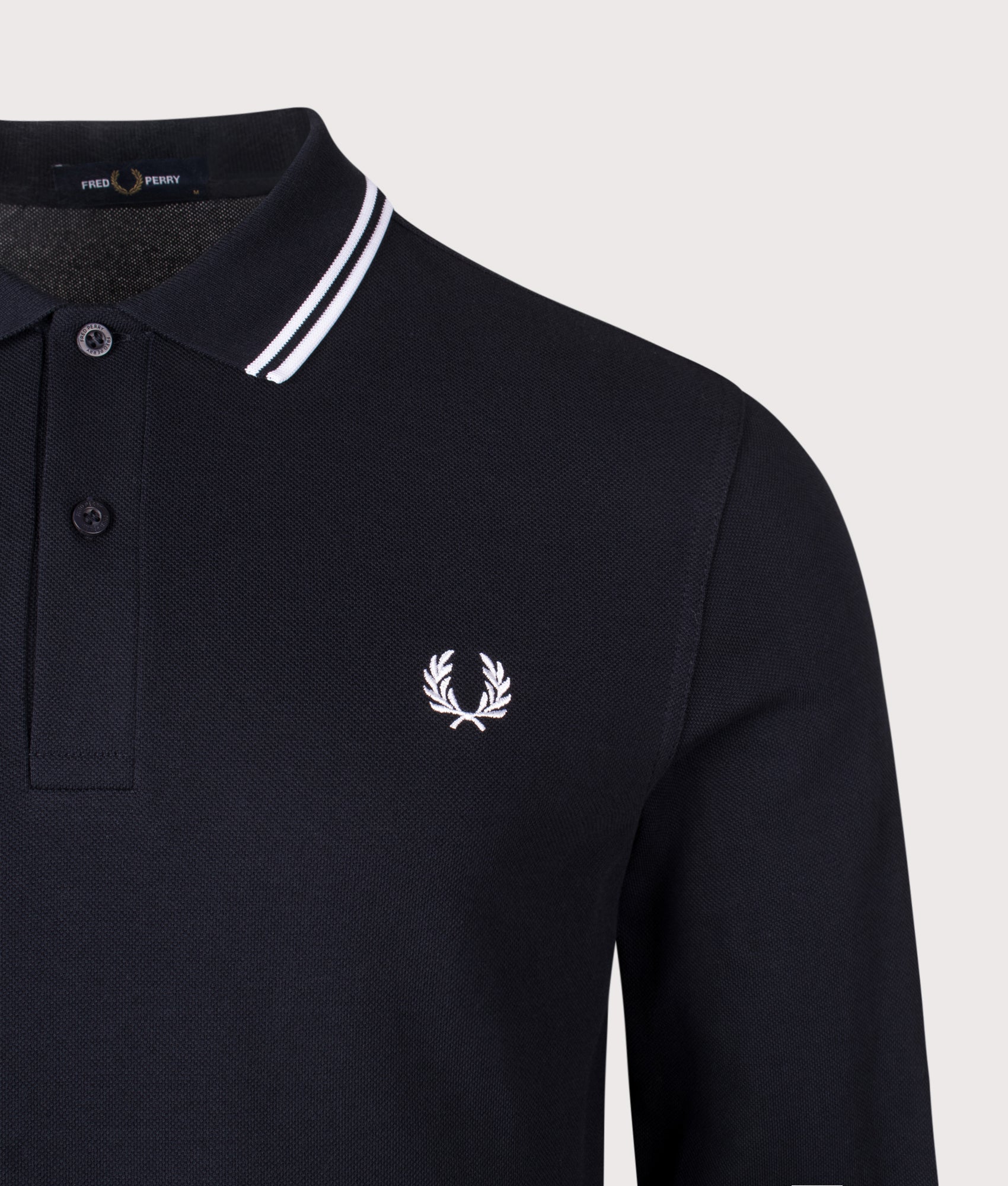 Long Sleeve Twin Tipped Polo Shirt. Shot by EQVVS. Detail shot.