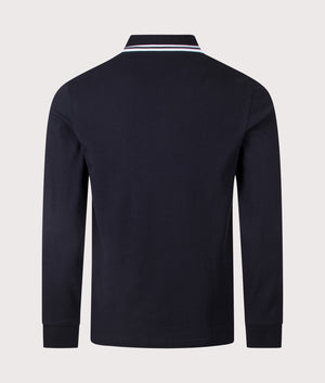 Long Sleeve Twin Tipped Polo Shirt. Shot by EQVVS. Back shot.