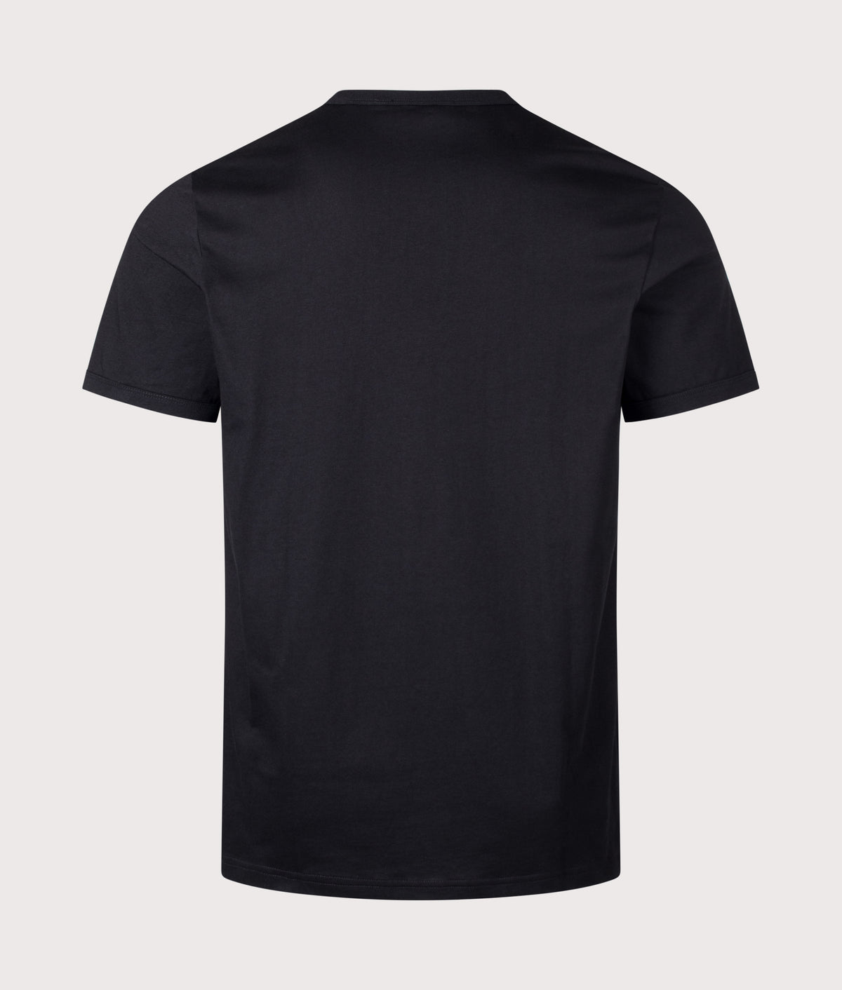 Fred Perry Regular Fit Ringer T-Shirt in Black at EQVVS Menswear. Back shot.