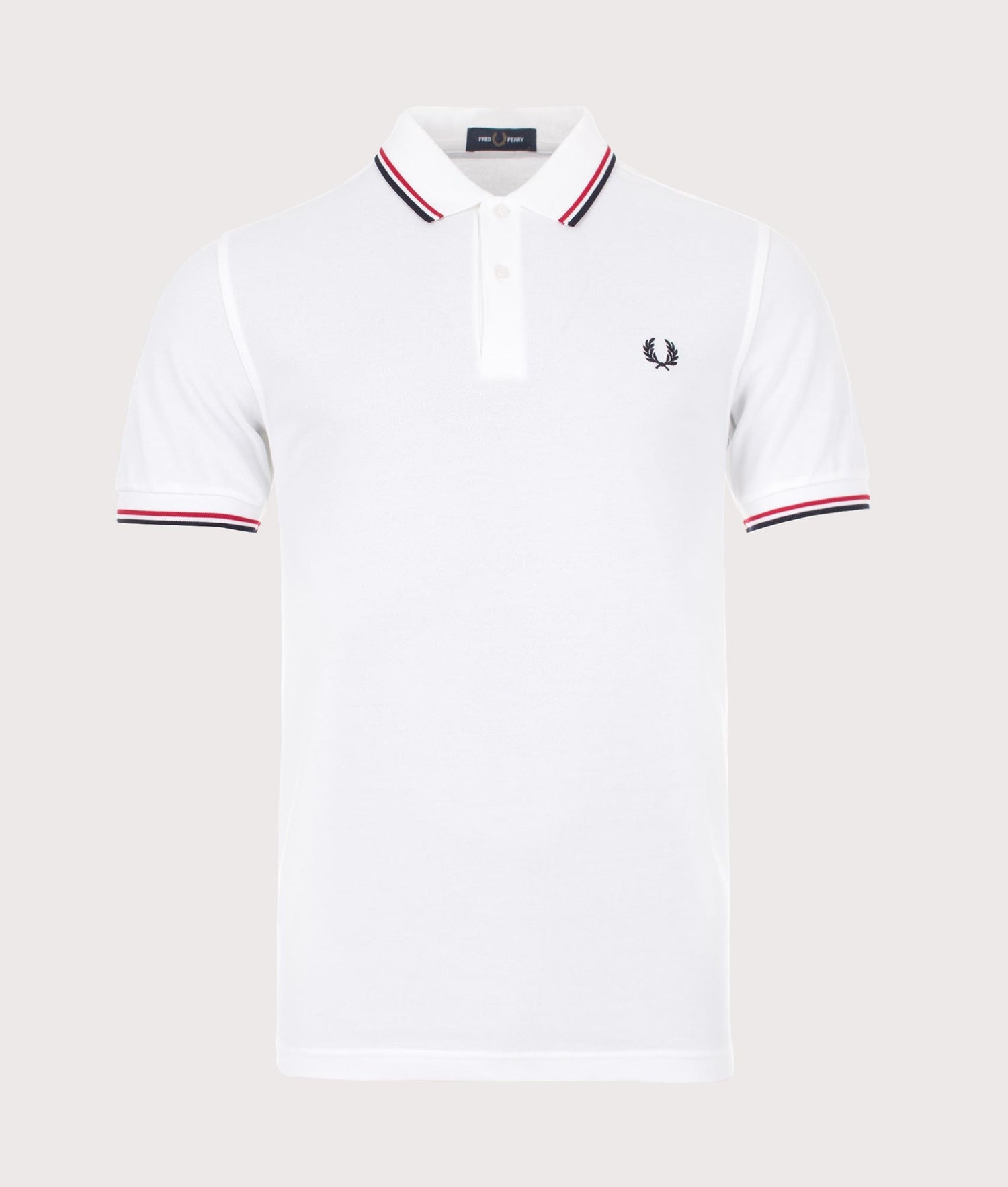 Regular Fit Twin Tipped White Fred Perry Polo Shirt | Fred Perry