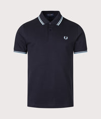 Regular Fit 'Made in England' Twin Tipped Fred Perry Polo Shirt: 795 Navy 