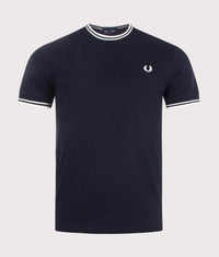 Fred Perry Twin Tipped T-Shirt in Navy | EQVVS Menswear
