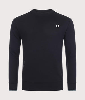 Crew-Neck-Sweatshirt-Black-Fred-Perry-EQVVS