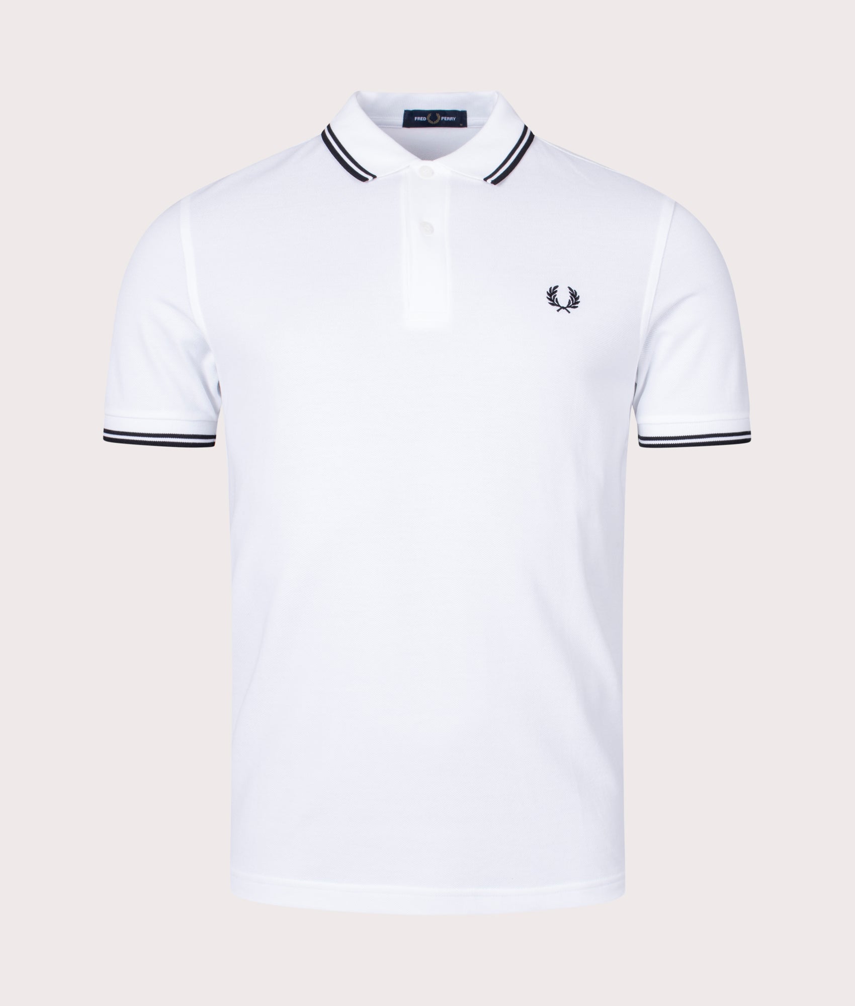 Twin Tipped Fred Perry Polo Shirt White | Fred Perry | EQVVS