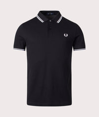 Twin Tipped Fred Perry Polo Shirt: 350 Black 