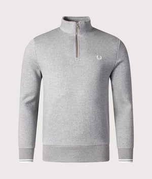 Quarter-Zip-Sweatshirt-Steel-Marl-Fred-Perry-EQVVS