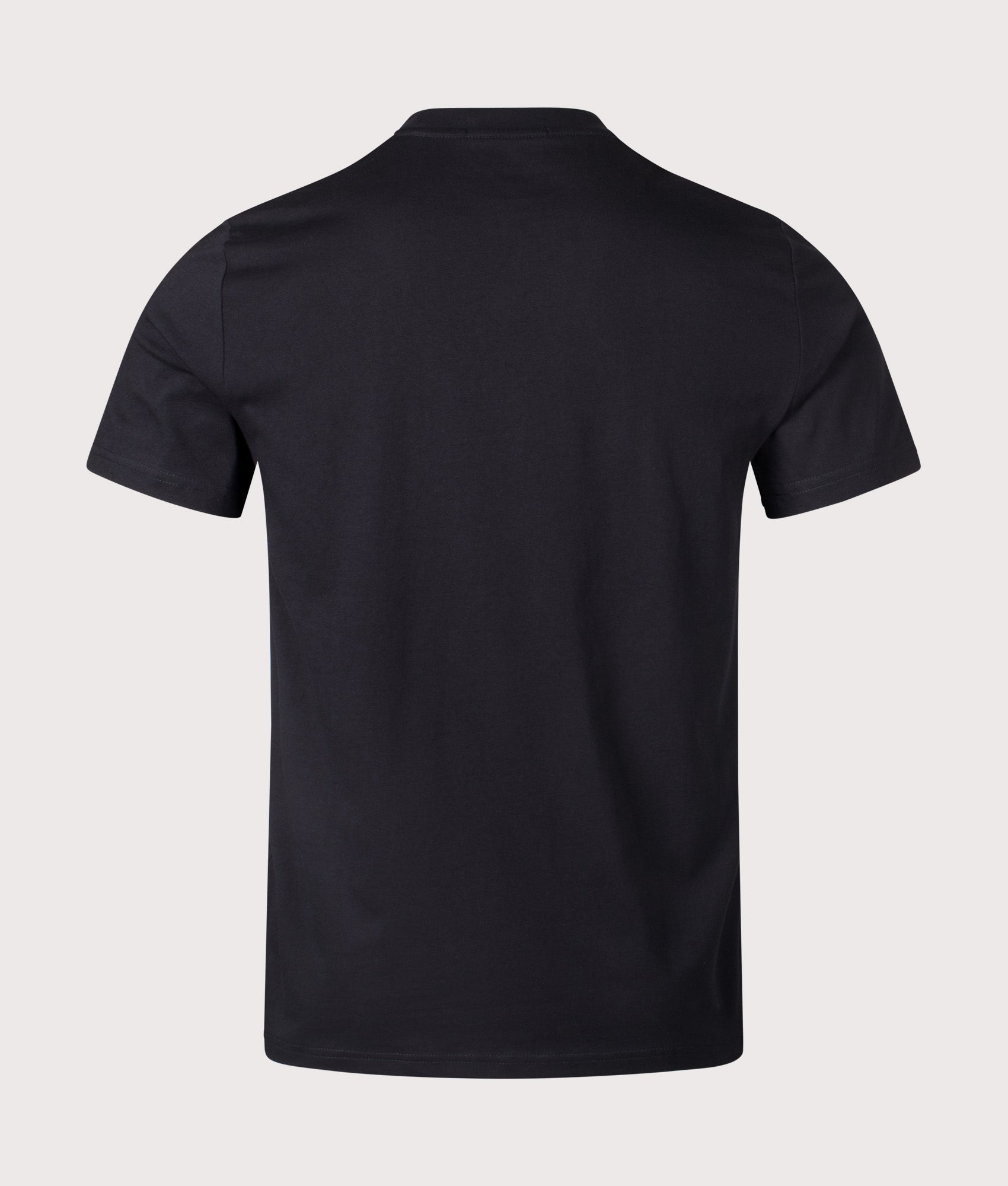 Fred Perry Embroidered T-shirt in Black, 100% Cotton at EQVVS. Back Shot. 