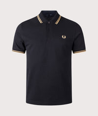 Twin Tipped Fred Perry Polo Shirt: 157 Black/Champagne/Champagne 
