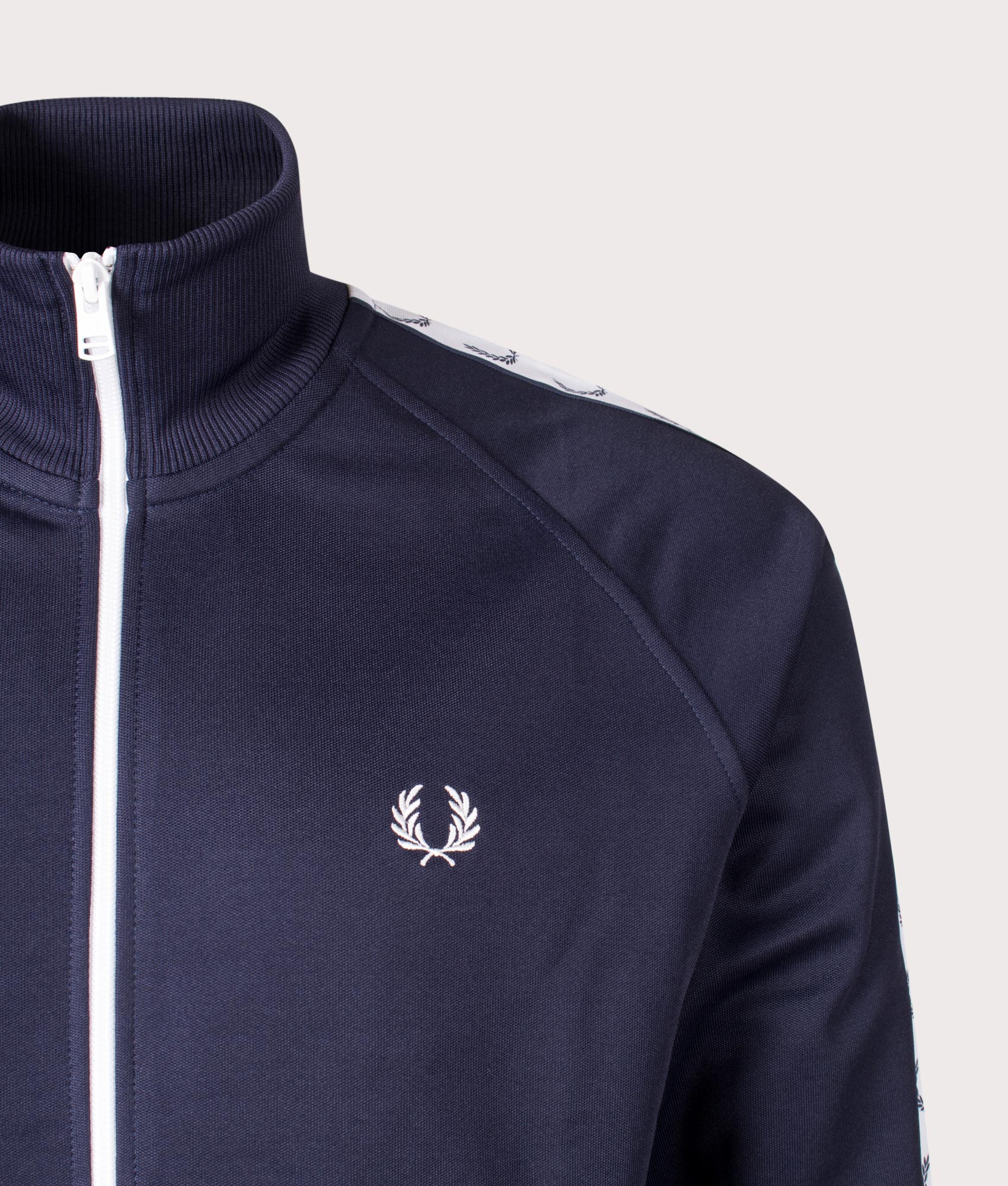 Zip Through Taped Track Top Carbon Blue | Fred Perry | EQVVS