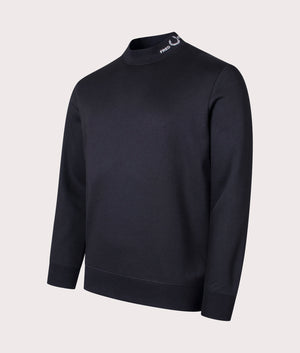 Branded-Collar-Sweatshirt-102-Black-Fred-Perry-EQVVS-Side-Image