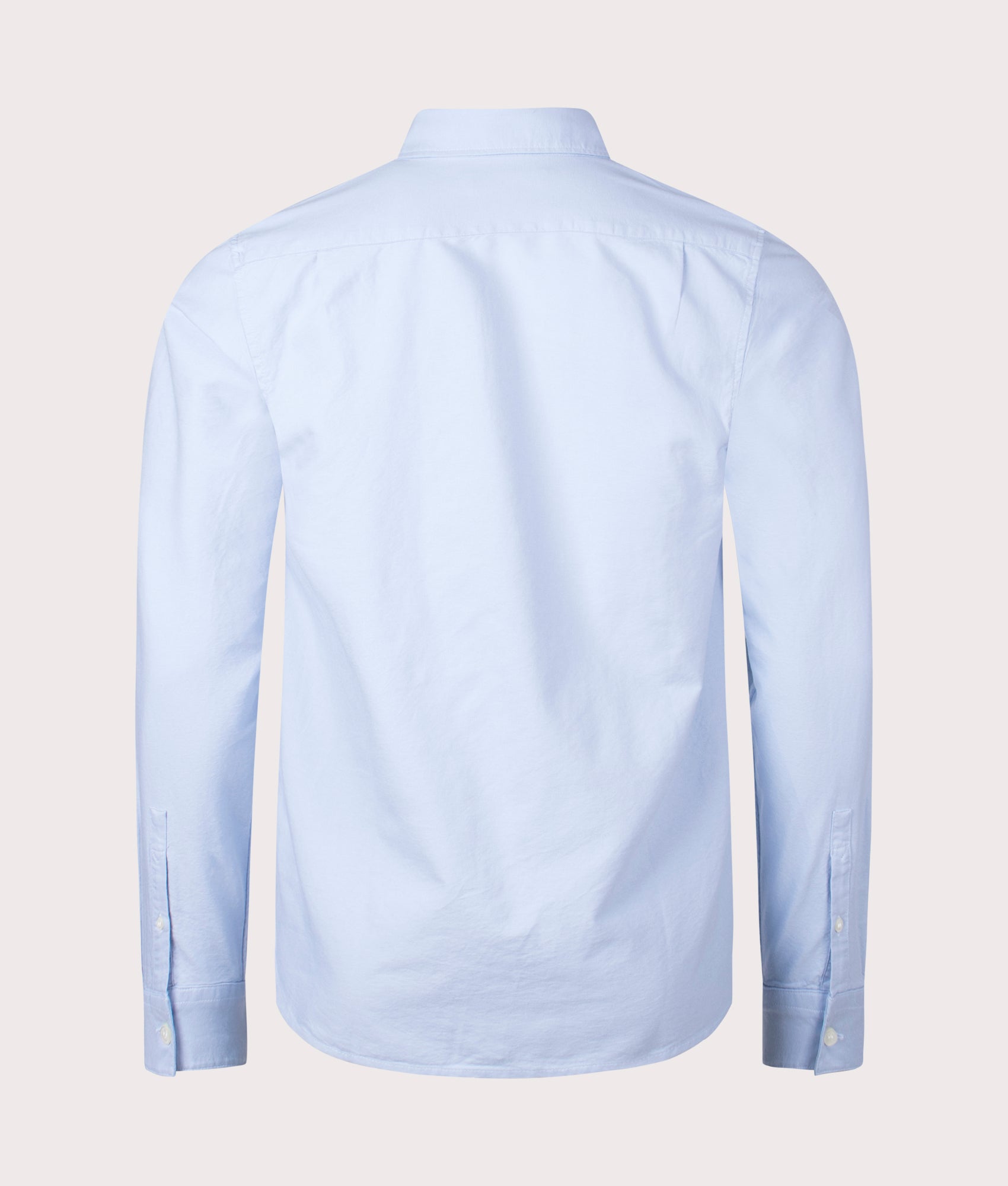 Fred Perry Oxford Shirt in Light Smoke Blue Back Shot by EQVVS