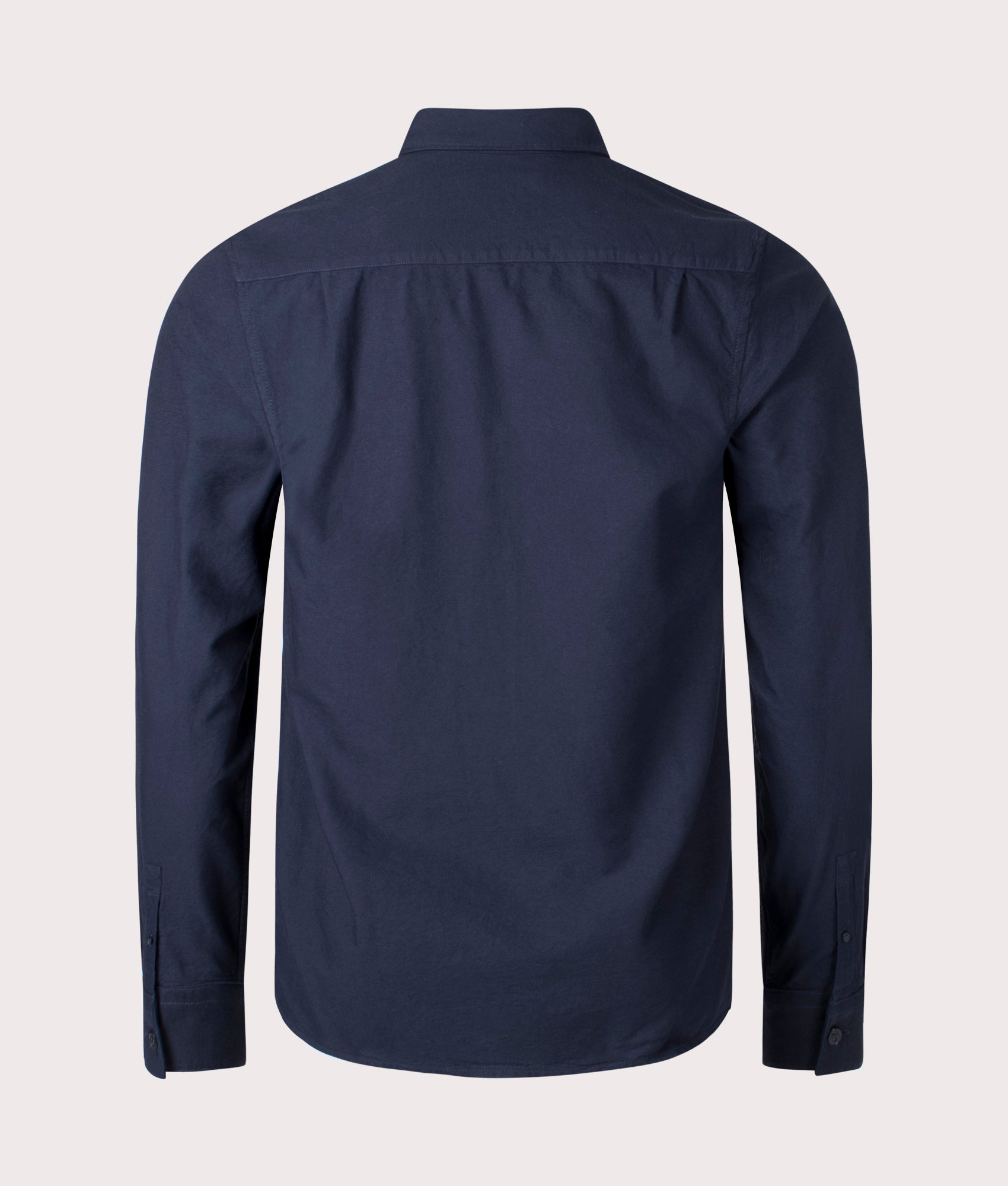 Fred Perry Oxford shirt in Navy at EQVVS Menswear. Back shot.