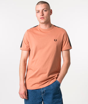 Contrast-Tape-Ringer-T-Shirt-Lightrust/Ngreen-Fred-Perry-EQVVS