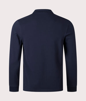 Fred perry Long Sleeve Fred Perry Tennis Polo Shirt in Navy Back Shot EQVVS