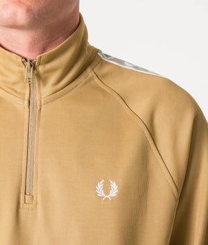 Quarter-Zip-Taped-Track-Top-Warm-Stone-Fred-Perry-EQVVS