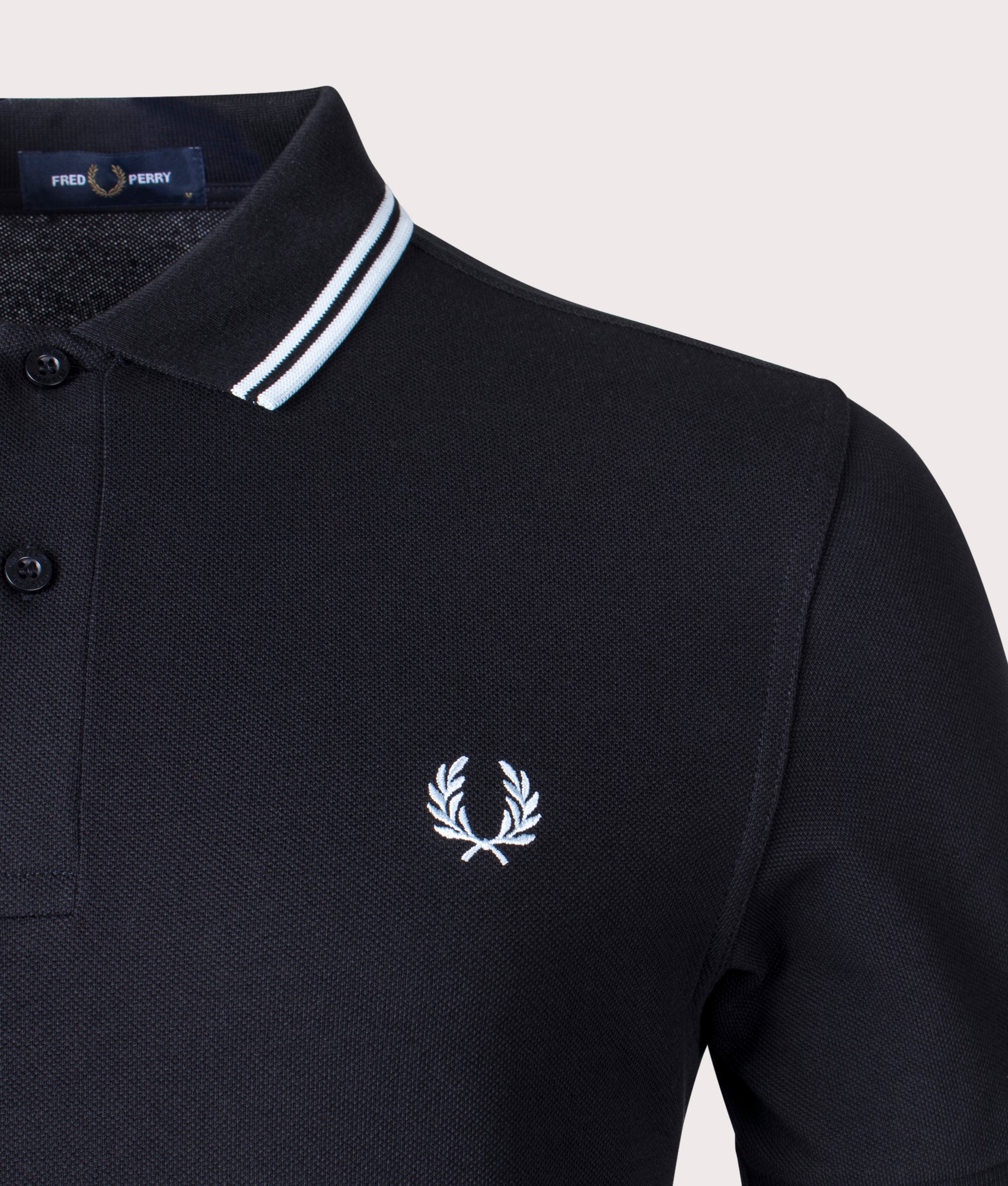 Twin-Tipped-Fred-Perry-Polo-Shirt-Black/Light-Ice-Fred-Perry-EQVVS