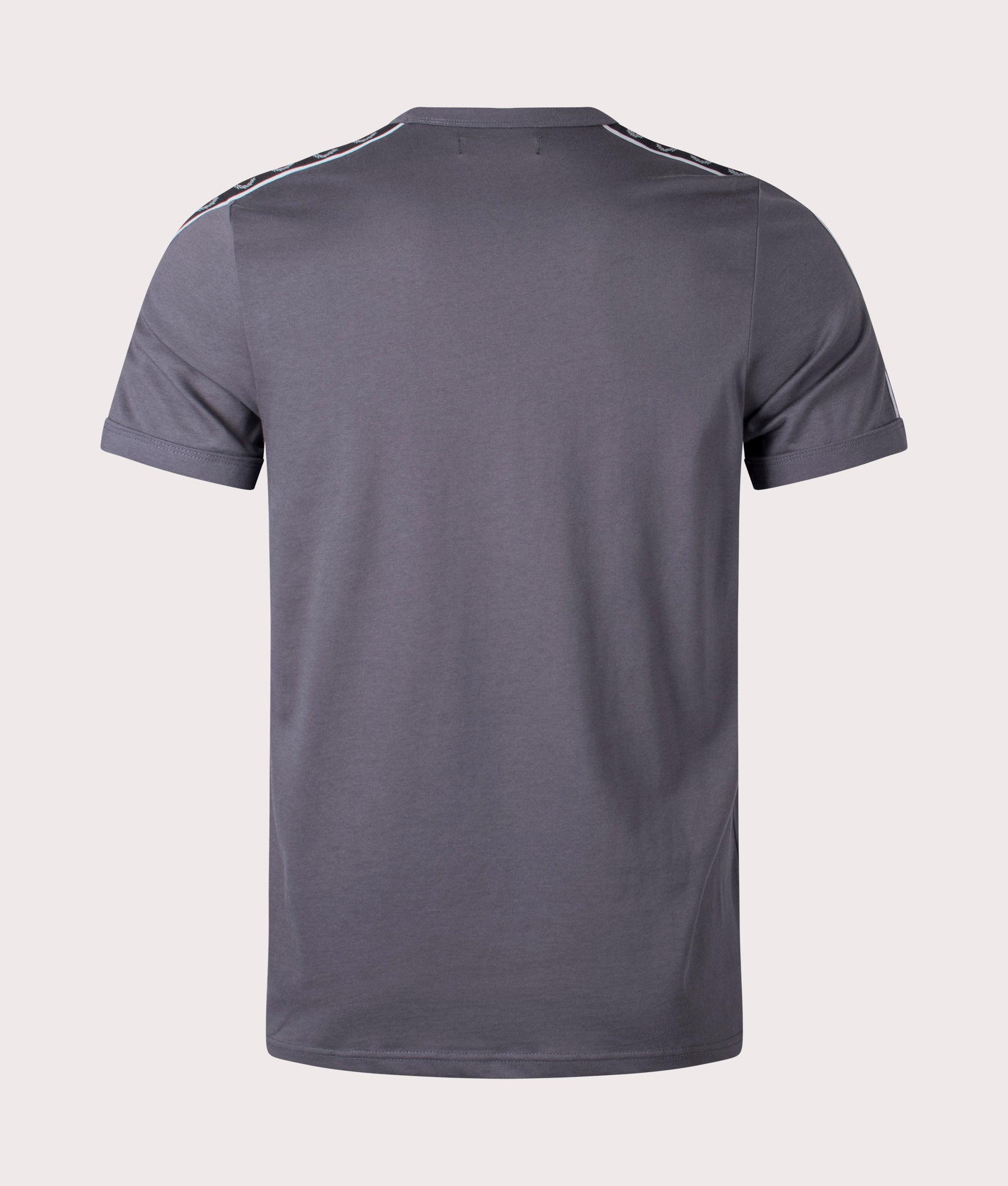 Contrast Tape Ringer T-Shirt Gunmetal/Black | Fred Perry | EQVVS