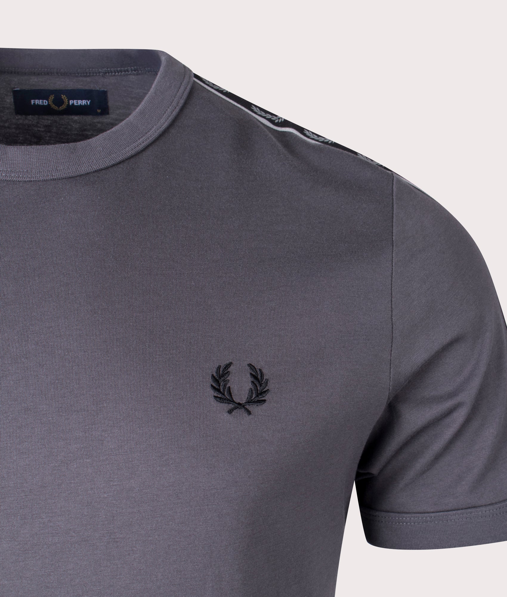 Contrast-Tape-Ringer-T-Shirt-Gunmetal/Black-Fred-Perry-EQVVS
