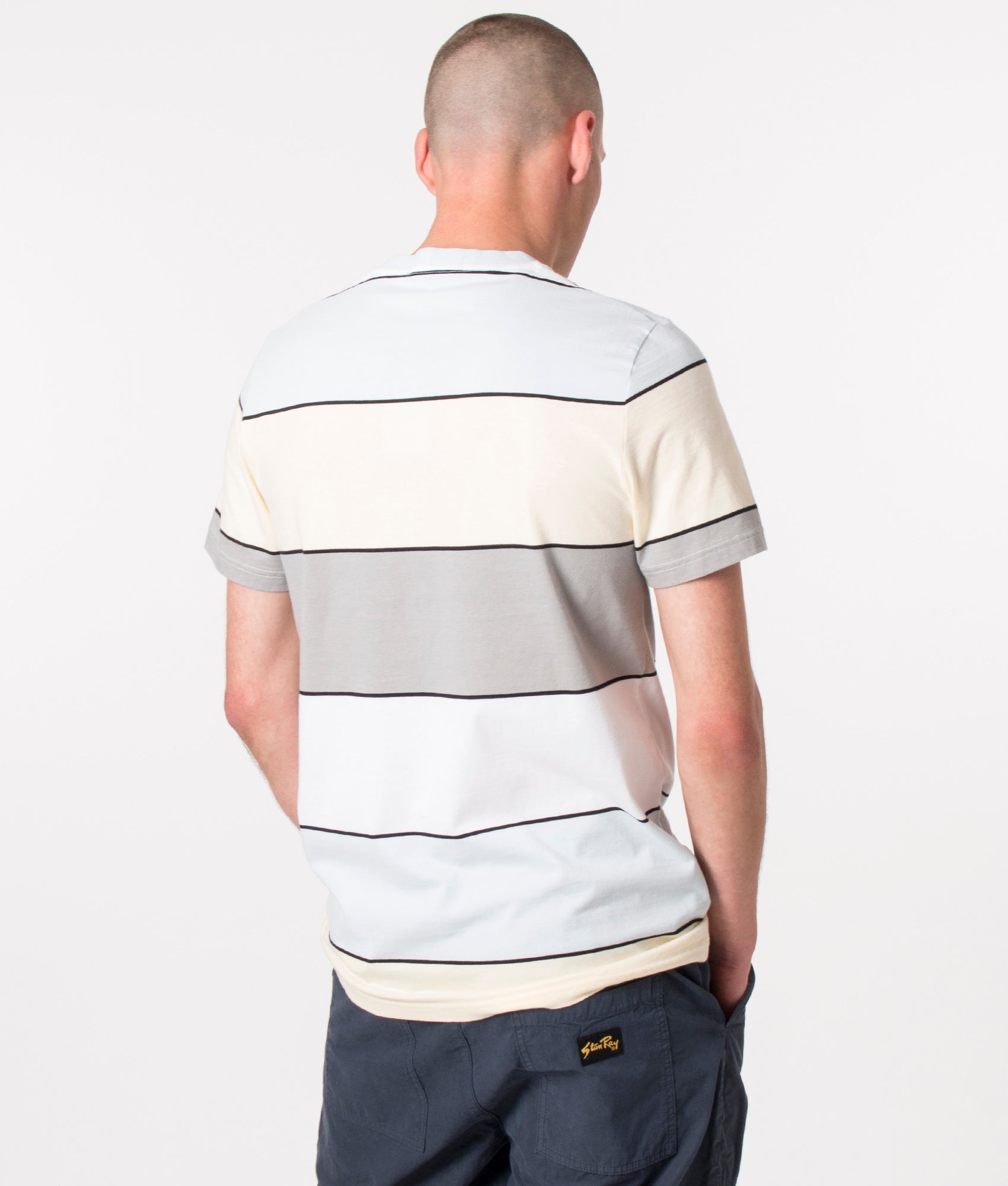 Tシャツ・カットソー FRED PERRY FP BOLD STRIPE T-SHIRT (M5608 R32 ICE CREAM) 5034606797977_2.jpg?v=1686041168