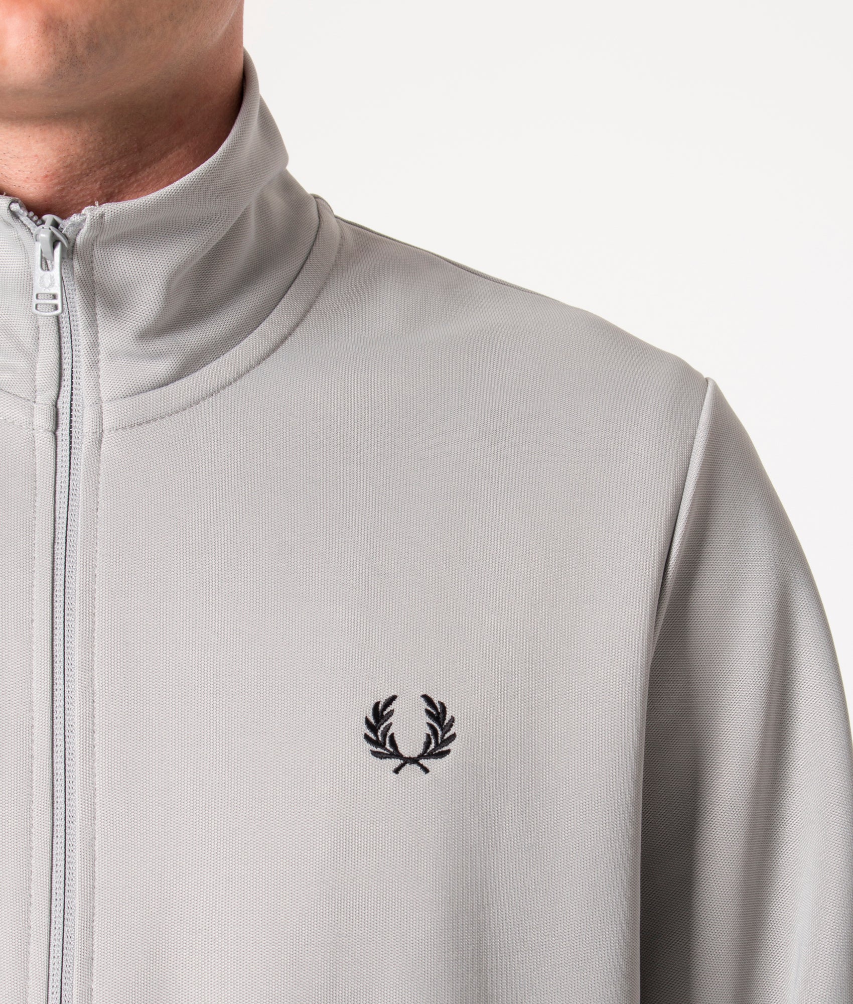 ウォーキング・ランニングウェア Portugal FRED PERRY track top beige S Fred Perry Taped Track Jacket - Light Oyster - J3554