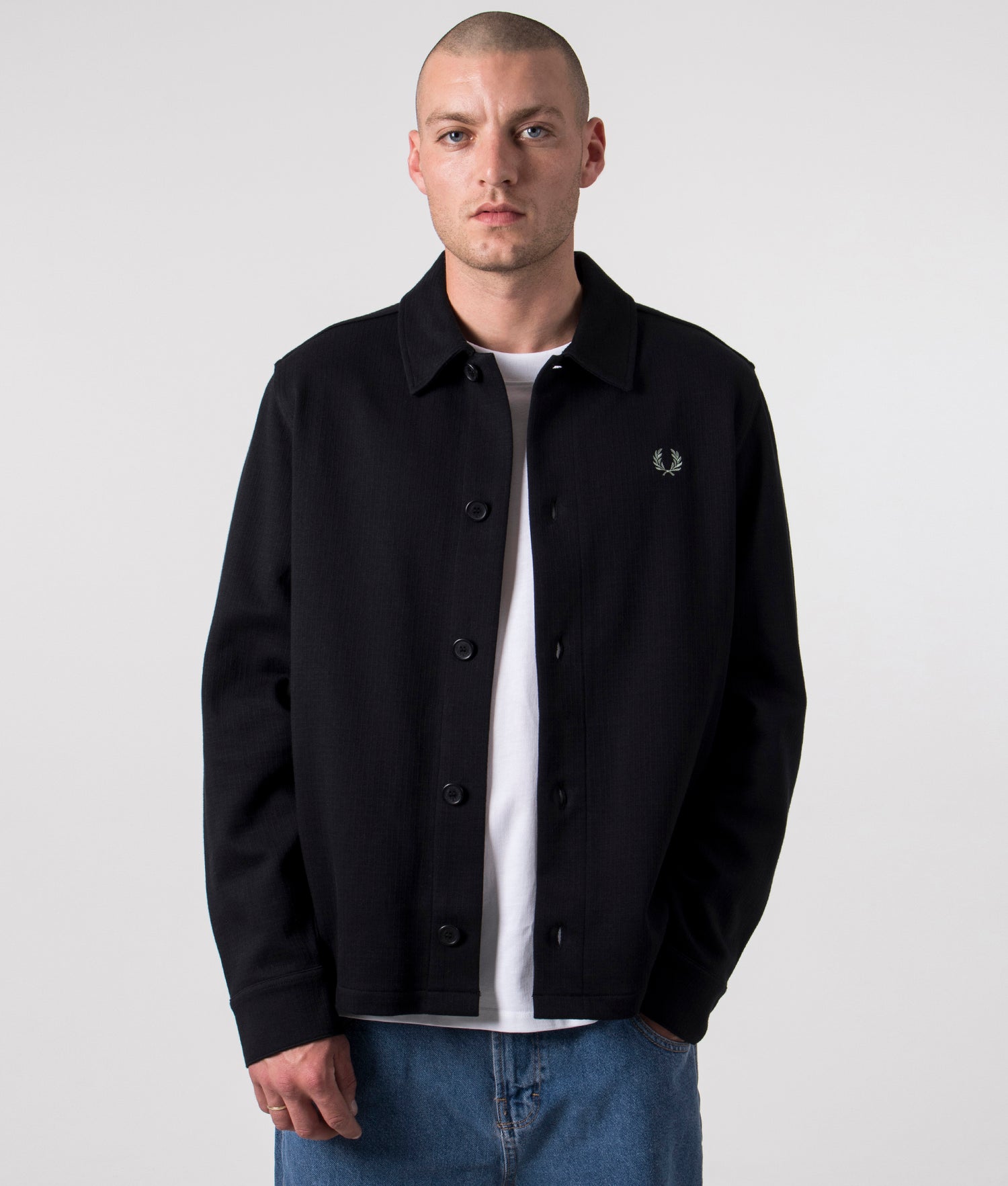 Ripstop FRED PERRY Cord Overshirt BLACK Tricot Overshirt Black 