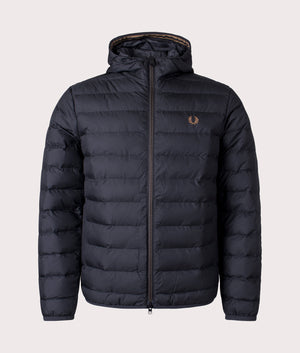 Hooded Insulated Jacket-Fred Perry-198-Black-Front-EQVVS