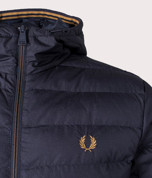 Hooded Insulated Jacket-Fred-Perry-Navy-Detail-EQVVS