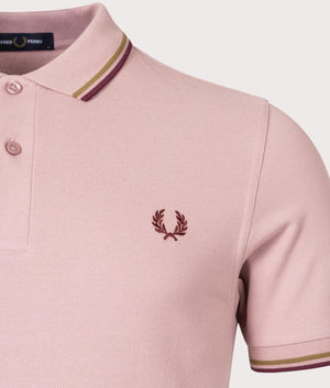 Twin-Tipped-Fred-Perry-Polo-Shirt-Dusty-Rose-Pink/Shaded-Stone/Oxblood-Fred-Perry-EQVVS