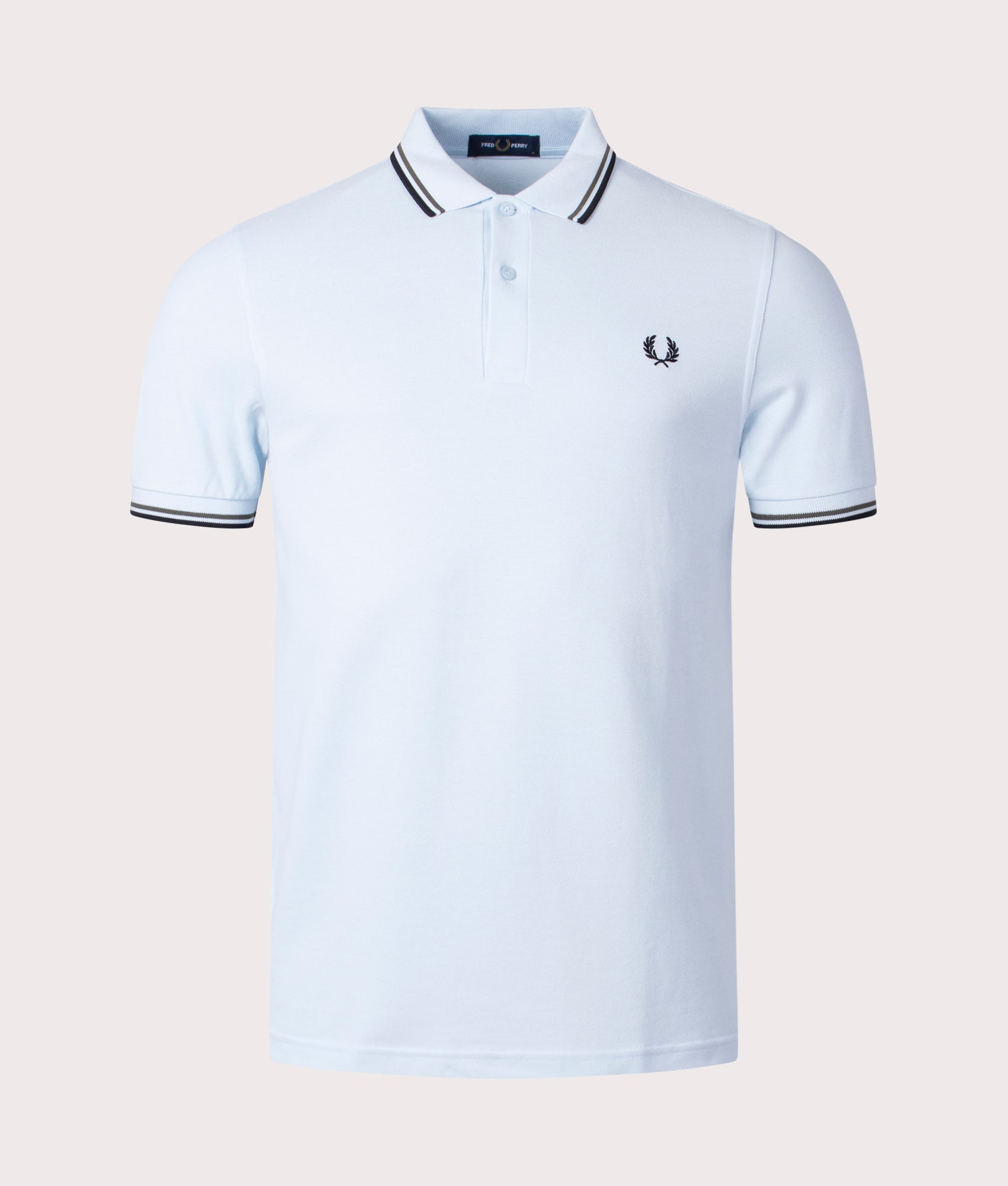 Fred Perry Twim Tipped Polo Shirt, Blue, EQVVS, Front
