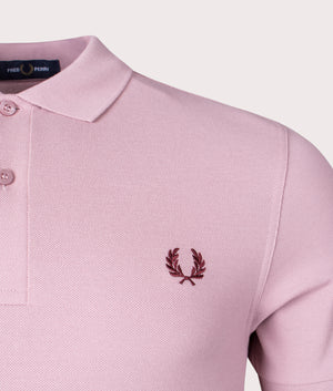 Plain-M6000-Polo-Shirt-Dusty-Rose-Pink-Oxblood-Fred-Perry-EQVVS
