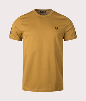 Contrast-Tape-Ringer-T-Shirt-S75-Dark-Caramel/Shaded-Stone-Fred-Perry-EQVVS