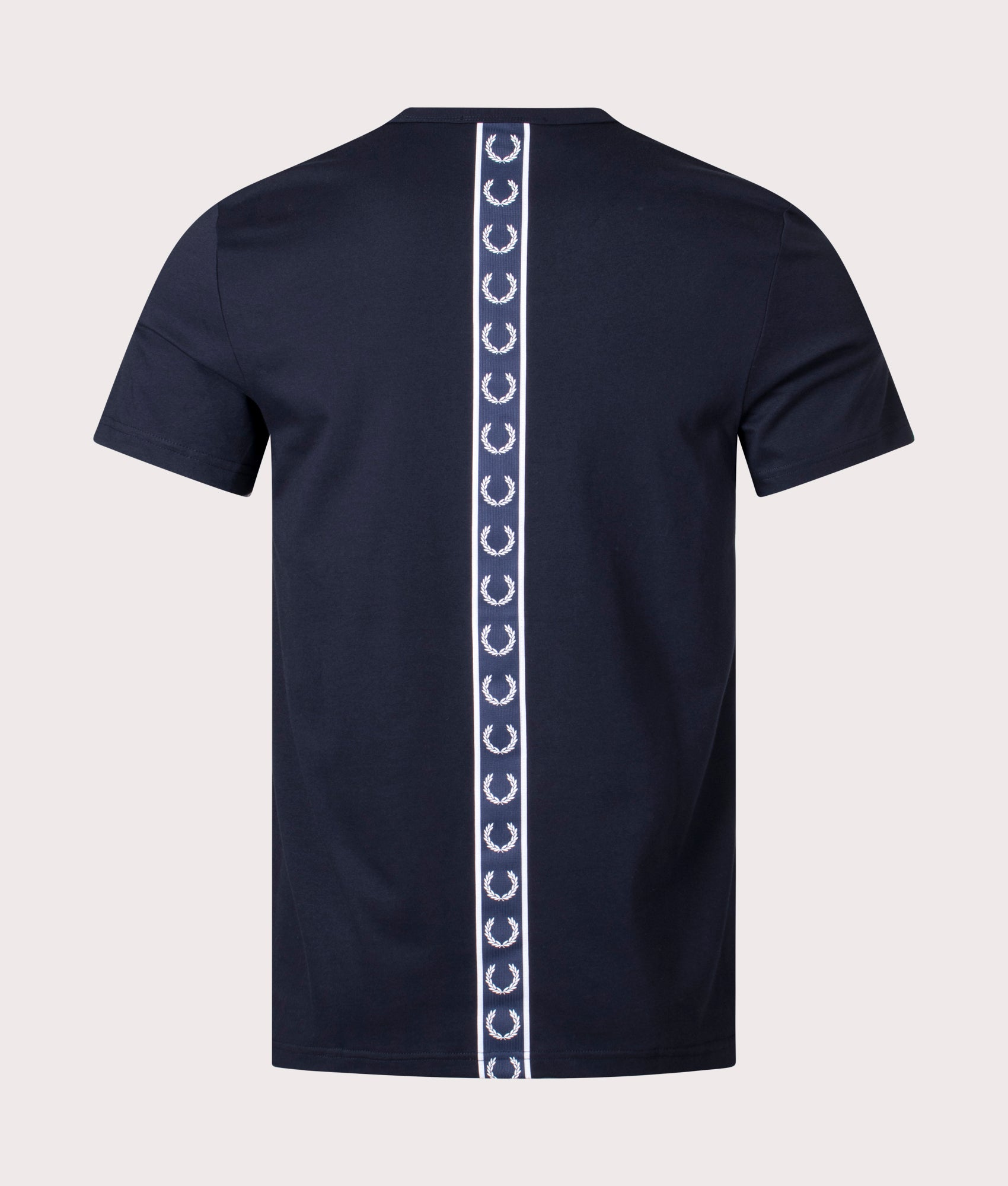 Tape Detail T-Shirt, Fred Perry, Nav, EQVVS, Back