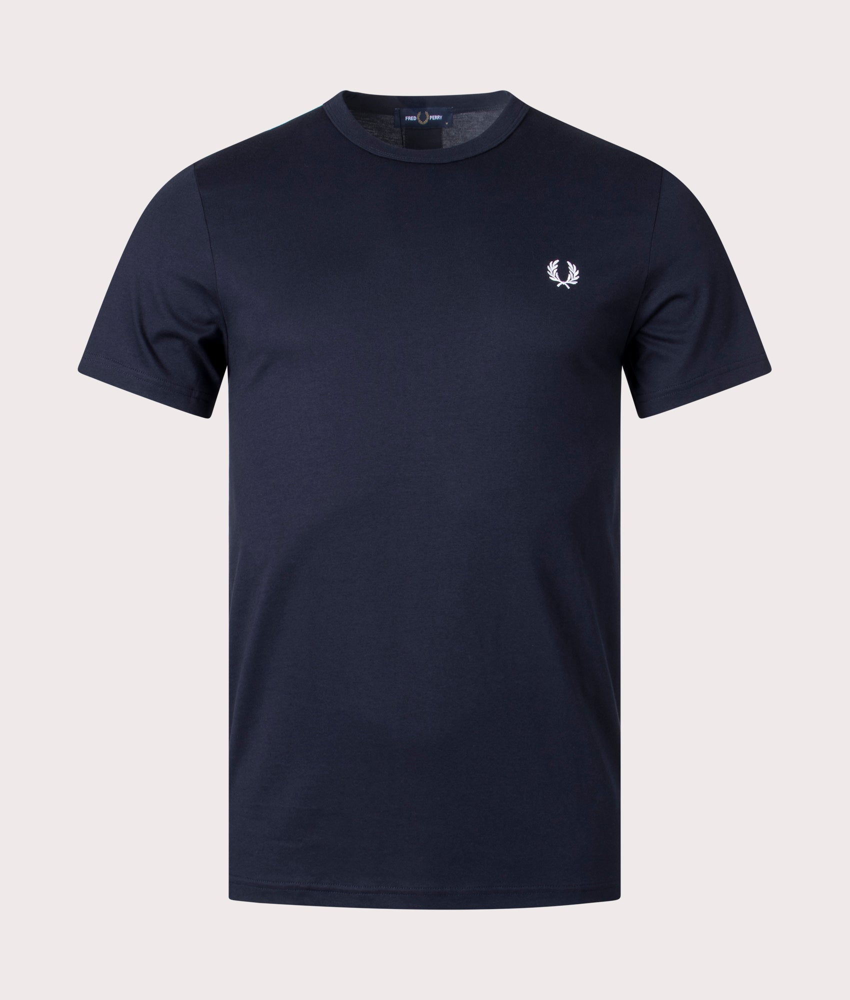 Tape Detail T-Shirt, Fred Perry, Nav, EQVVS, Front