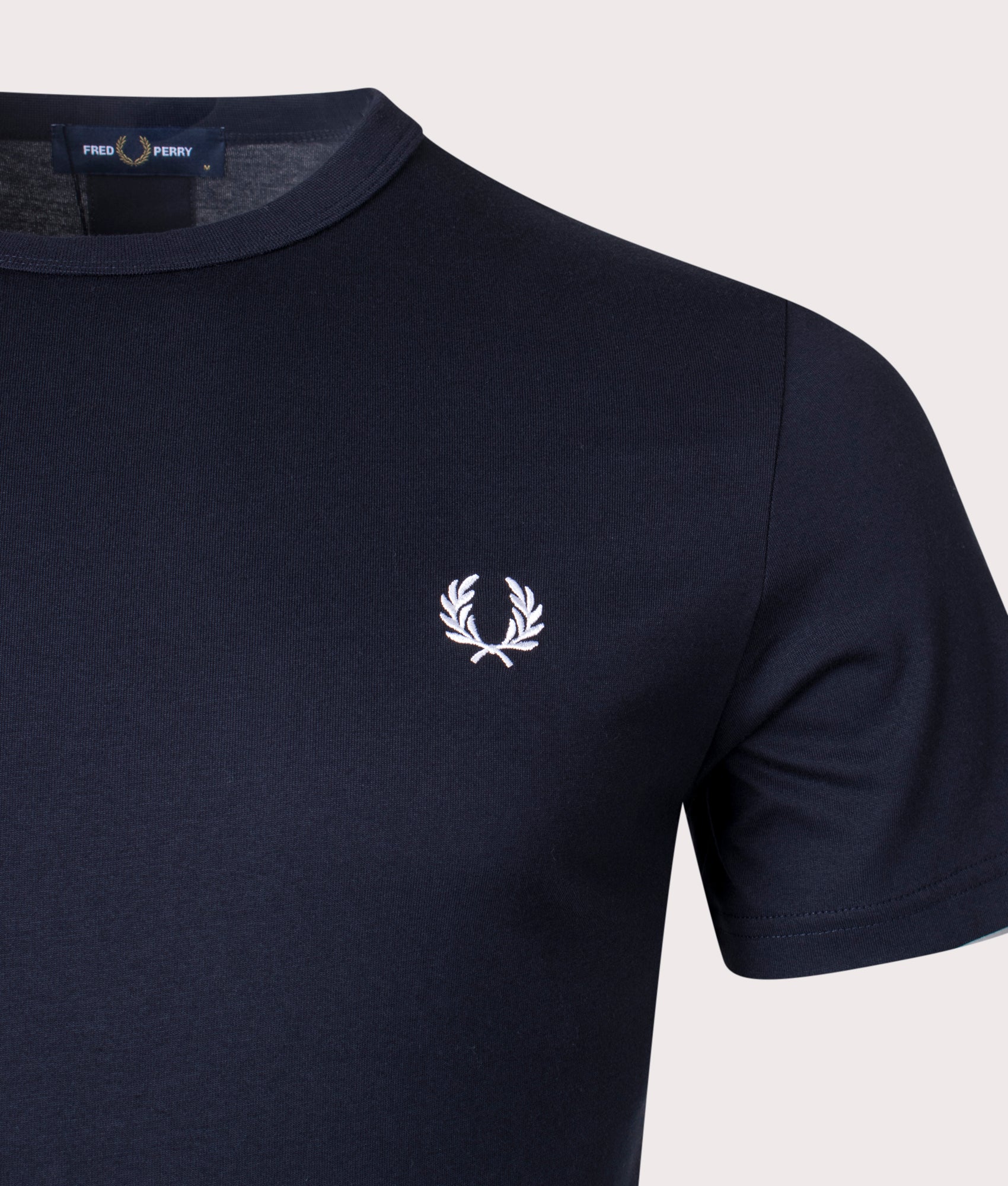Tape Detail T-Shirt, Fred Perry, Nav, EQVVS, Detail